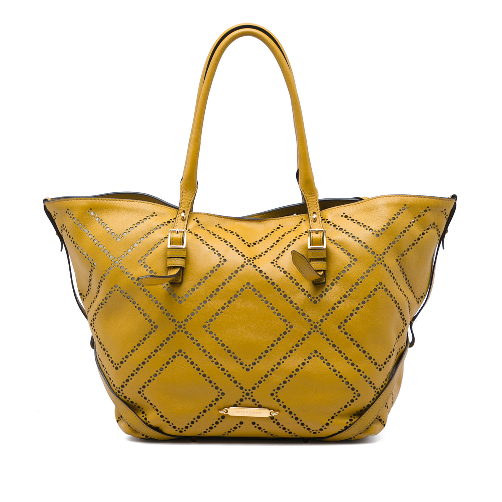 Pre-Loved Burberry Medium Perforated Leather Salisbury Tote